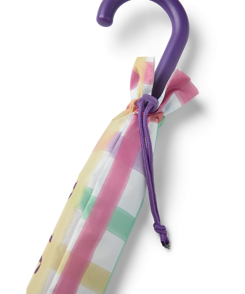 CLEAR CHECK UMBRELLA LONG - COLOR CHECK