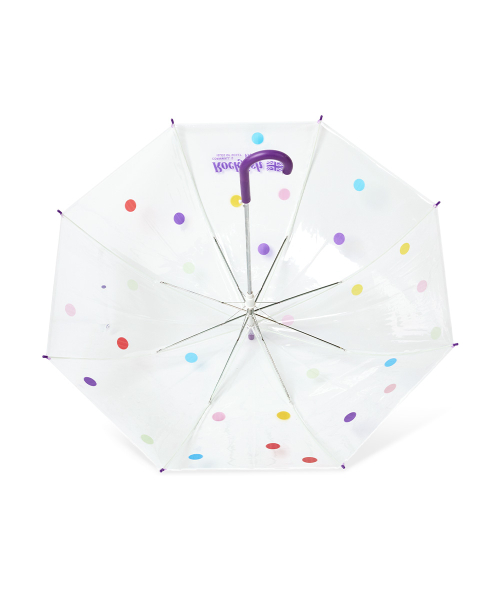 CLEAR DOT UMBRELLA LONG - COLOR DOTS