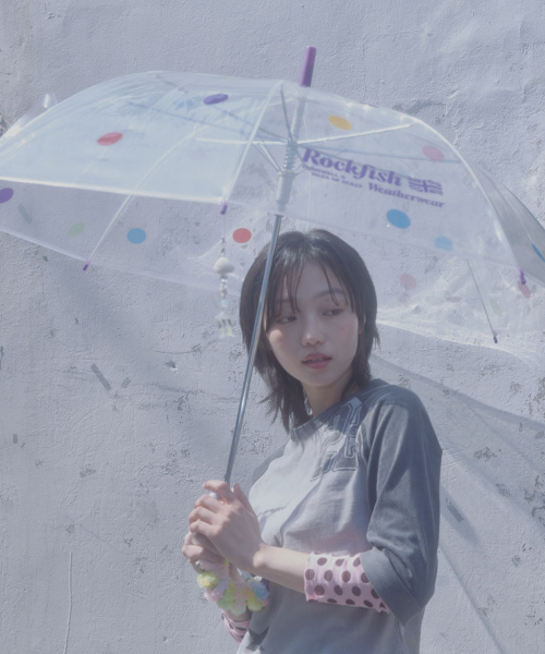 CLEAR DOT UMBRELLA LONG - COLOR DOTS