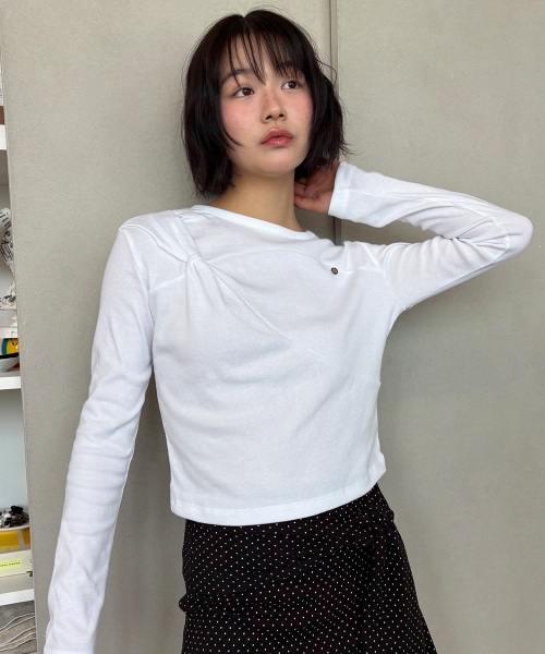 KNOT SEAM LONG SLEEVE WHITE