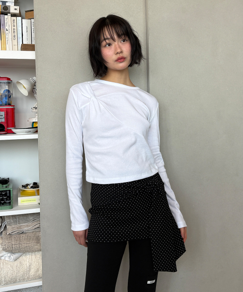 KNOT SEAM LONG SLEEVE WHITE