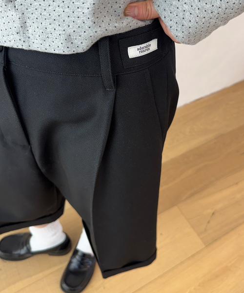 RELAXED BANDING HALF PANTS BLACK