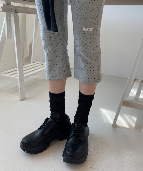 DOT WRAP CAPRI PANTS GREY