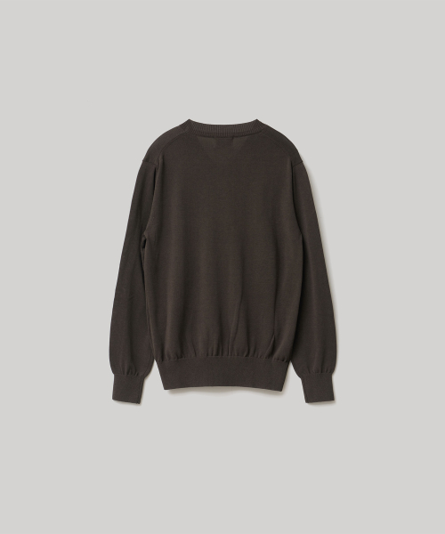 W. Current Silk V-neck Knit (Pewter)