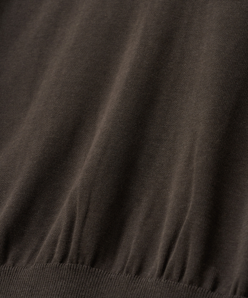 W. Current Silk V-neck Knit (Pewter)