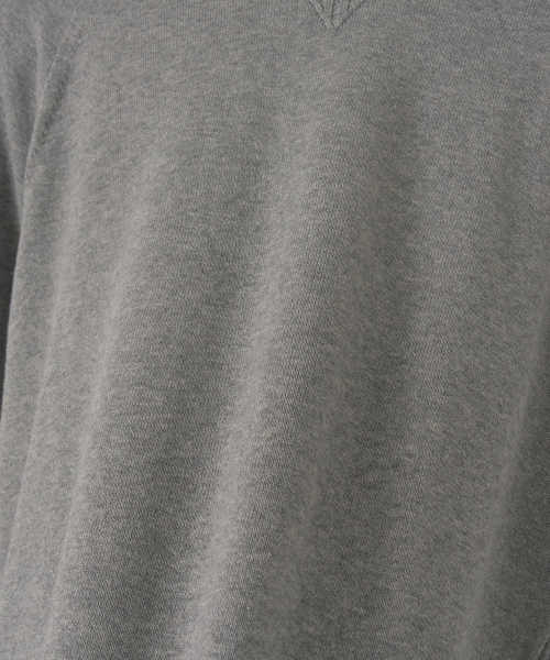 W. Whole Garment Crew-Neck Knit (Heather Gray)