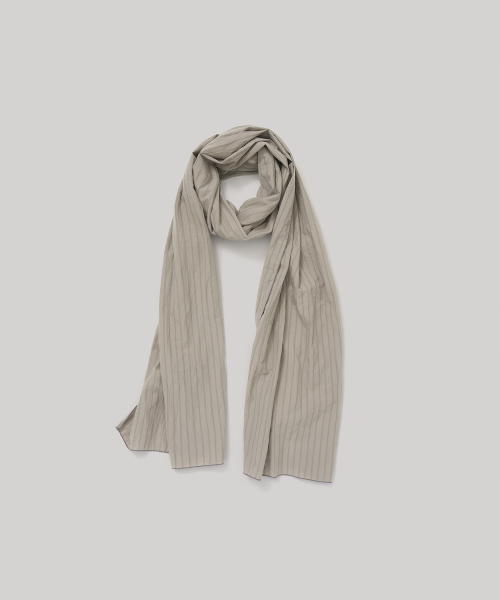W. Zephyr Washed Scarf (Sand Stripe)