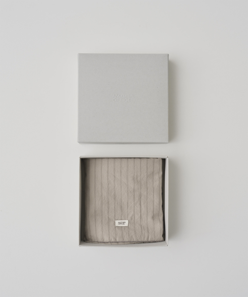 W. Zephyr Washed Scarf (Sand Stripe)