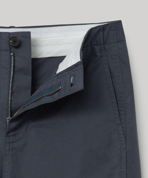 W. Peachskin Curved Pants (Faded Navy)