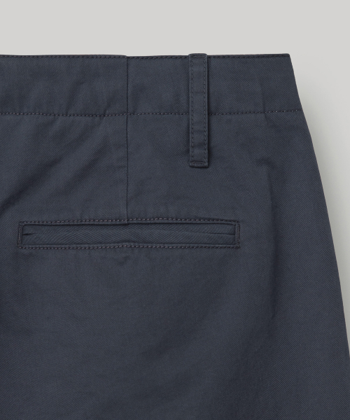 W. Peachskin Curved Pants (Faded Navy)