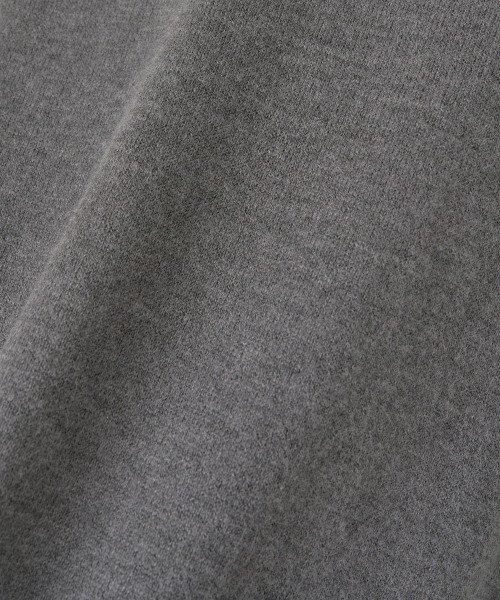 W. V-Neck Solid Knit (Heather Charcoal)