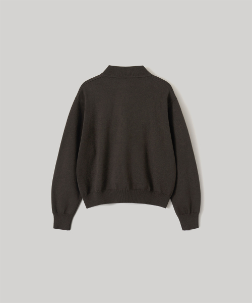 W. Aviator Knit Blouson (Dark Brown)