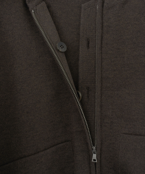 W. Aviator Knit Blouson (Dark Brown)