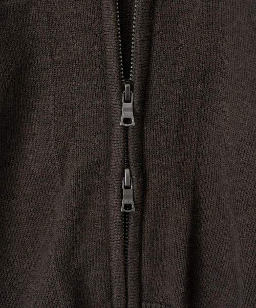 W. Aviator Knit Blouson (Dark Brown)