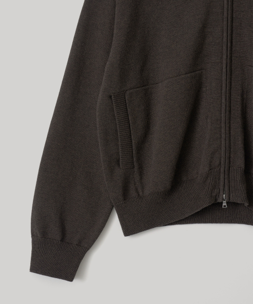 W. Aviator Knit Blouson (Dark Brown)
