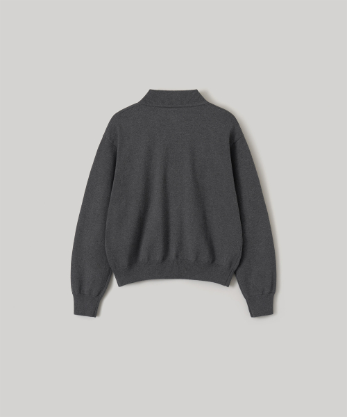 W. Aviator Knit Blouson (Charcoal)