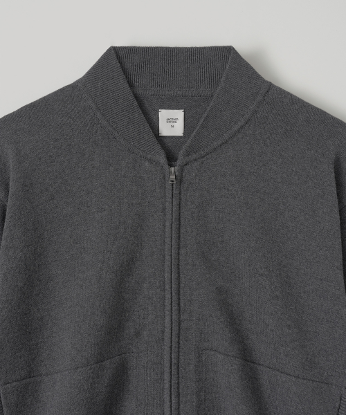 W. Aviator Knit Blouson (Charcoal)