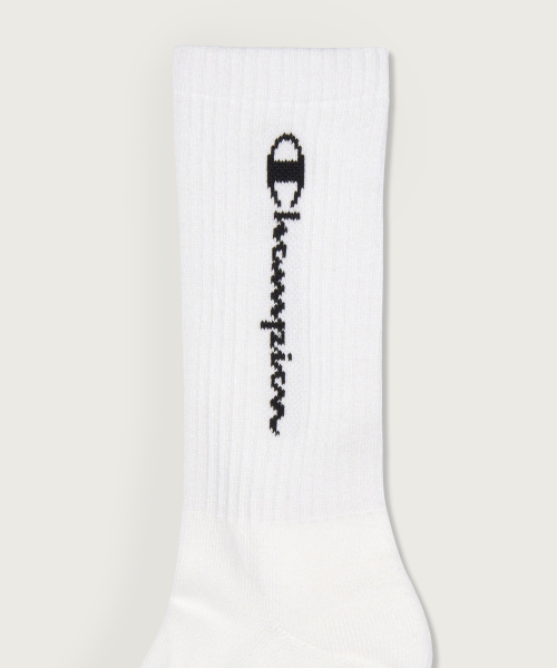 [3pack] 스크립트 크루 삭스 White
