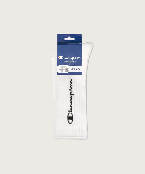 [3pack] 스크립트 크루 삭스 White