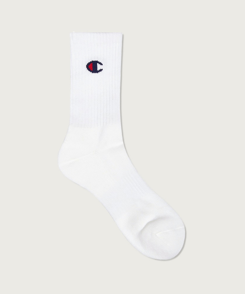 [3pack] C로고 크루 삭스 White