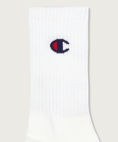 [3pack] C로고 크루 삭스 White