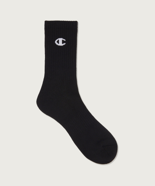 [3pack] 모노 C로고 크루 삭스 Black