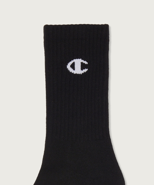 [3pack] 모노 C로고 크루 삭스 Black