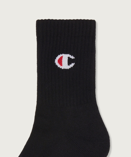 [3pack] C로고 미드 삭스 Black