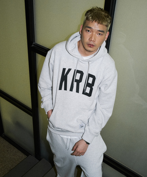 챔피온 X 콤팩트레코드바 빅 로고 후드 티셔츠 Light Grey