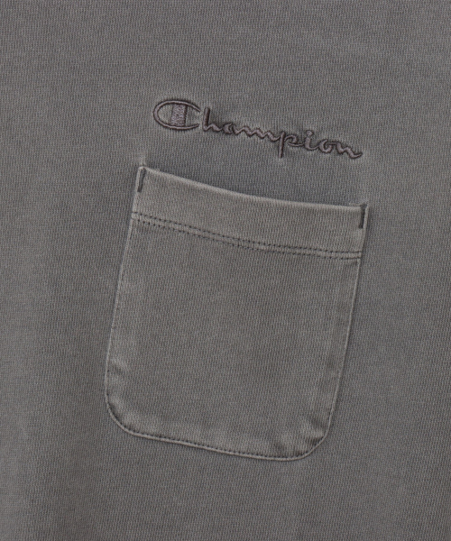Pigment Dyed Pocket Short Sleeve T-Shirt Medium Grey