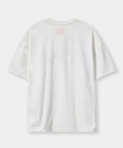 VLAD CUT-OFF APPLIQUE SHORT SLEEVE T-SHIRT_4 COLOR
