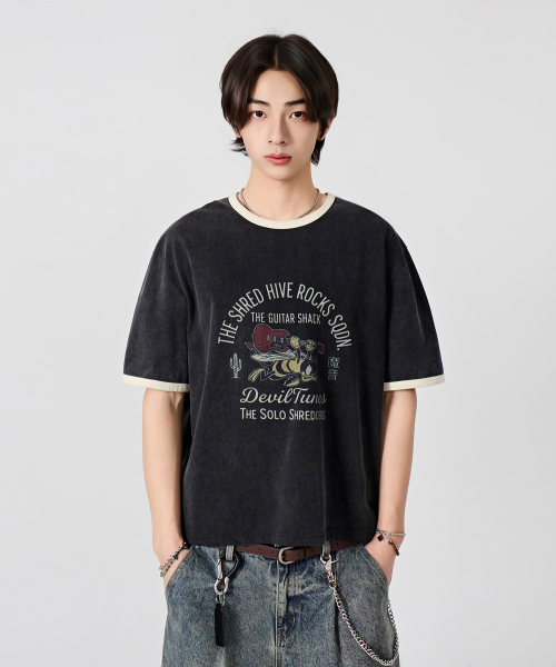 VLAD VINTAGE ARCH RINGER SHORT SLEEVE T-Shirt_2 COLOR