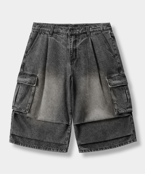 M65 PARACHUTE BERMUDA CURVED DENIM PANTS_2 COLOR
