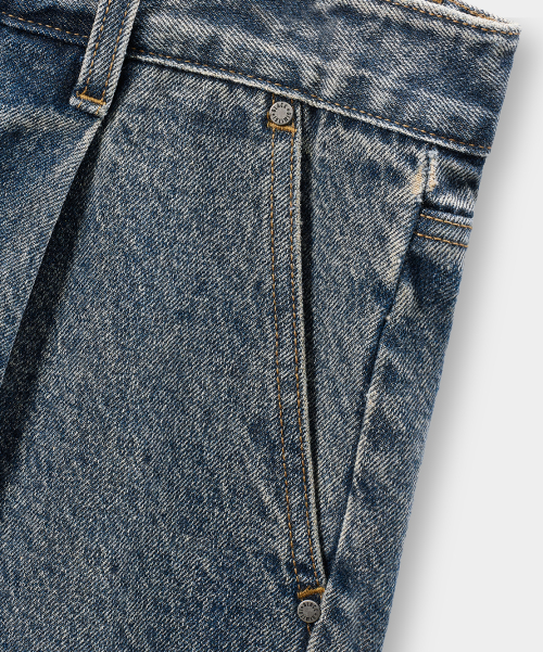 M65 PARACHUTE BERMUDA CURVED DENIM PANTS_2 COLOR