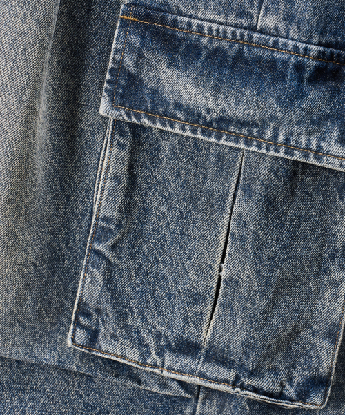 M65 PARACHUTE BERMUDA CURVED DENIM PANTS_2 COLOR
