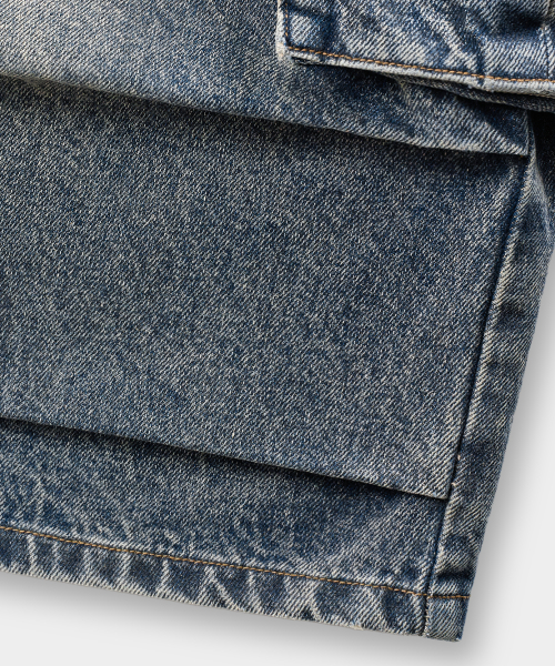 M65 PARACHUTE BERMUDA CURVED DENIM PANTS_2 COLOR