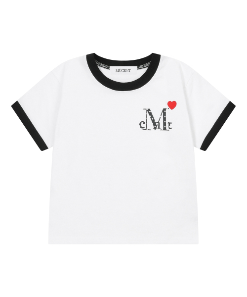 [KIDS] LOVRITS MINI HEART LOGO RINGER HALF T (2COLOR)