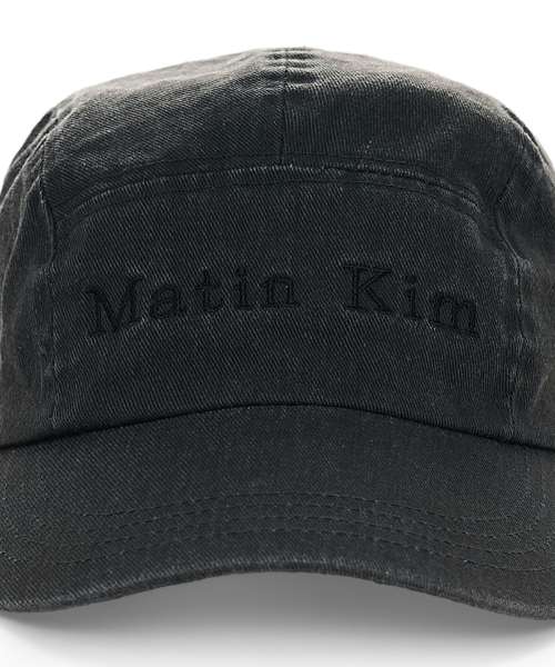 MATIN WASHED CAMP CAP IN BLACK