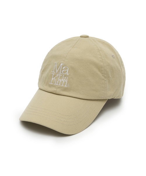 MATIN BLOCK LOGO BALL CAP IN BEIGE