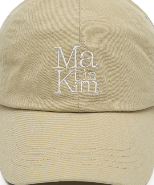 MATIN BLOCK LOGO BALL CAP IN BEIGE