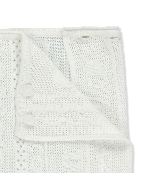 MESH LOGO WRAP MINI SKIRT IN WHITE