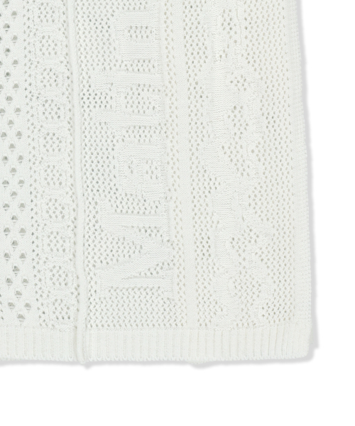 MESH LOGO WRAP MINI SKIRT IN WHITE