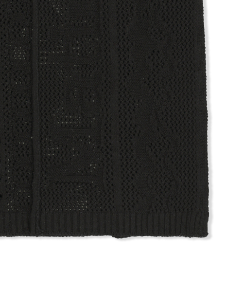 MESH LOGO WRAP MINI SKIRT IN BLACK