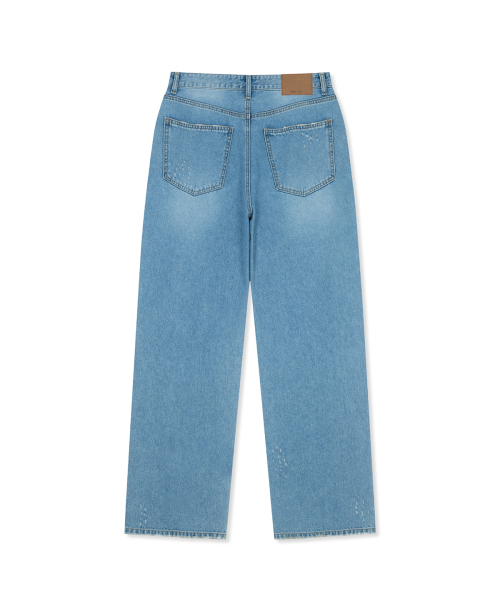 DISTRESSED DENIM PANTS FOR MEN IN BLUE