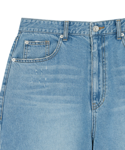 DISTRESSED DENIM PANTS FOR MEN IN BLUE