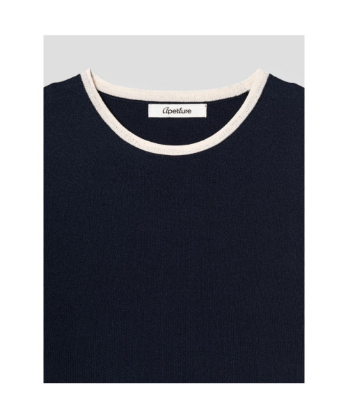 Damian Knit Top Navy (TA5751A05R)