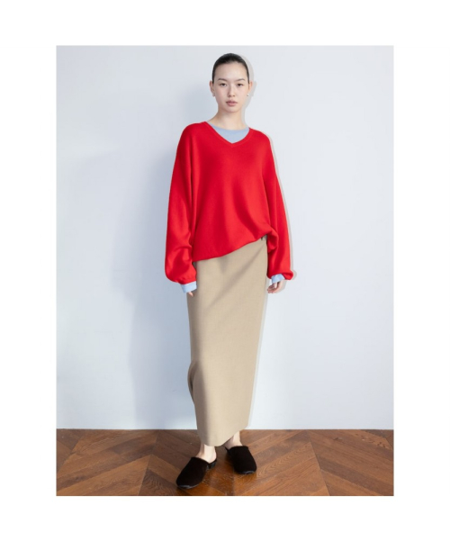 Aperture Boxy Knit Top Red (TA6251A046)