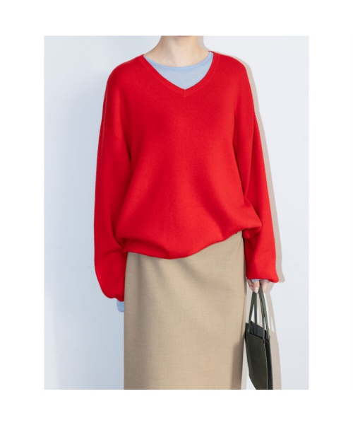 Aperture Boxy Knit Top Red (TA6251A046)