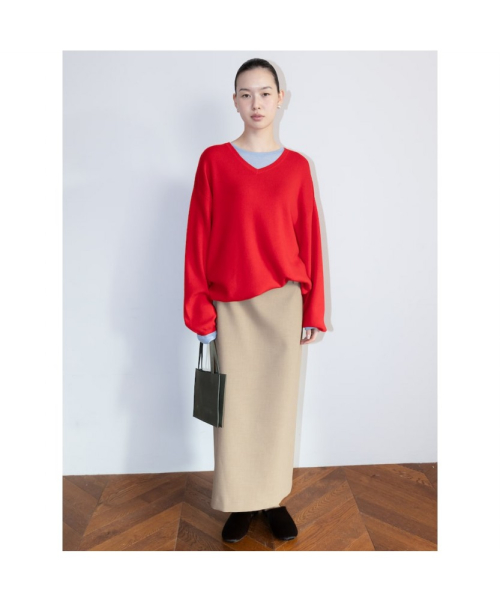 Aperture Boxy Knit Top Red (TA6251A046)