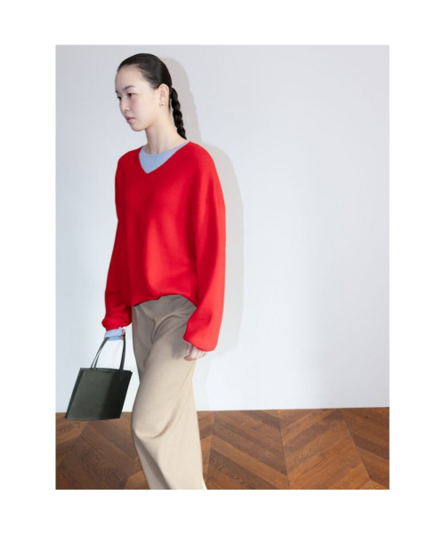 Aperture Boxy Knit Top Red (TA6251A046)